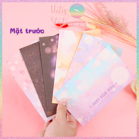 [HOTIS] Thiệp giấy gấp gọn kèm bao giấy - 17.5x10.5cm - 6 mẫu