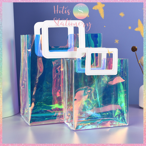 [HOTIS] Túi quà tặng cầm tay hologram bling bling hot trend - 2 size