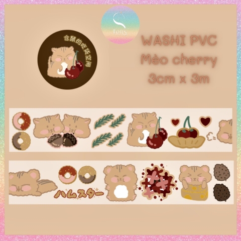 [HOTIS] Washi cuộn PVC động vật dễ thương - Dài 3m