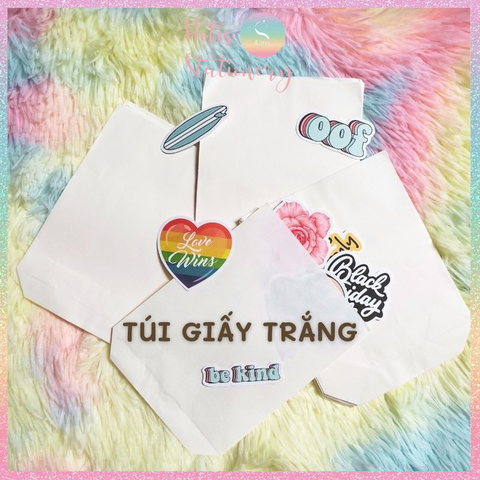 [HOTIS] Combo 100 túi giấy trắng size 12x15cm