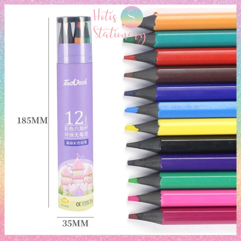 [HOTIS] Bút chì màu Touchcool sản phẩm thân thiện với môi trường - Bộ 12/ 24/ 36/ 48 màu