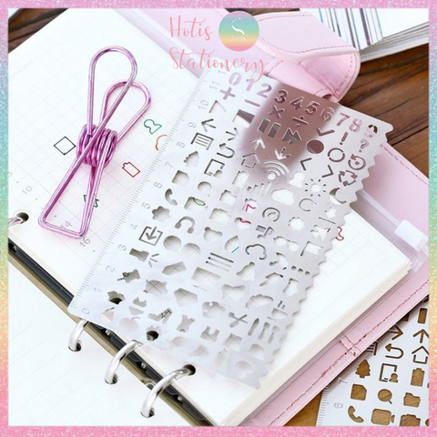 [HOTIS] Thước kim loại rỗng vẽ tranh họa tiết nghệ thuật siêu tiện lợi