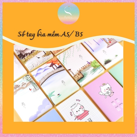 [HOTIS] Sổ tay bìa mềm Yupin A5/ B5 - Kẻ ngang - 64/ 112 tờ