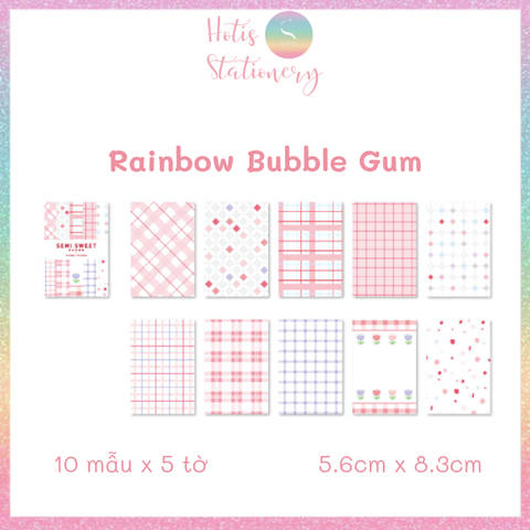 [HOTIS] [MIX MẪU] Giấy nền vintage họa tiết cổ điển Semi Sweet (5.6x8.3cm) - 50 tờ