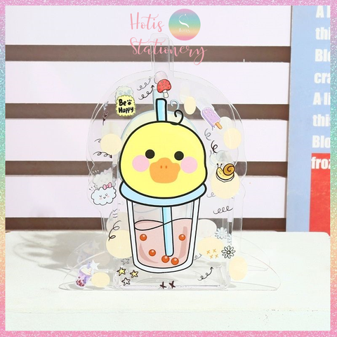 [HOTIS] Ống đựng bút acrylic trong suốt để bàn, hộp đựng cọ trang điểm - Nhiều hình dễ thương