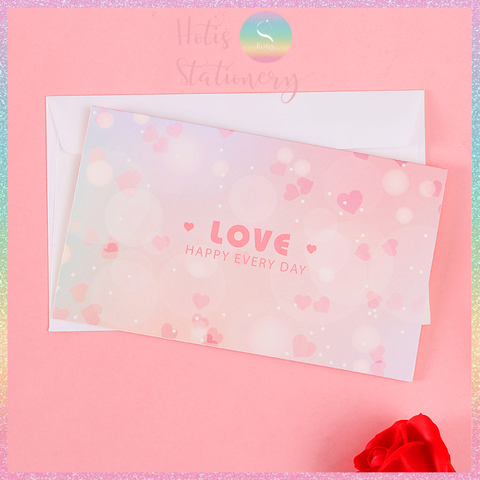 [HOTIS] Thiệp giấy gấp gọn kèm bao giấy - 17.5x10.5cm - 6 mẫu