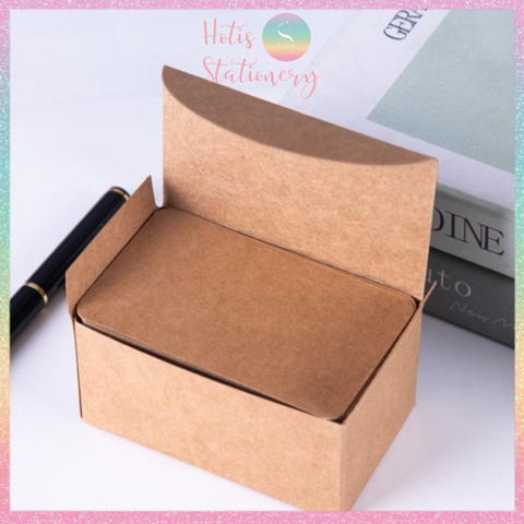[HOTIS] Hộp 100 tờ thẻ cứng/ bưu thiếp trống/ thẻ vẽ tay/ bìa cứng 2 mặt/ thẻ graffiti/ handmade DIY - 9x5.4cm