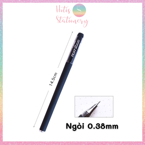 [HOTIS] Combo 10 bút gel vỏ màu lì viết êm không lem - Ngòi 0.38mm/ 0.5mm - Mực Xanh/ Đen/ Đỏ