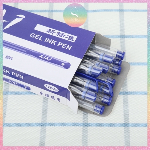 [HOTIS] Bút gel basic đầu bi 0.5mm/ 0.38mm - Xanh/ Đỏ/ Đen