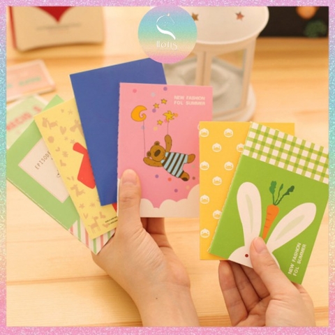 [HOTIS] Combo 10 quyển sổ tay mini ghi chú bỏ túi - Mix nhiều mẫu