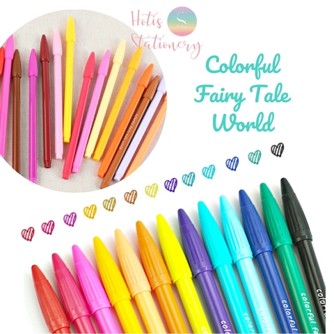 [HOTIS] Bút màu, bút line 38 màu ngòi 0.3mm Colorful Fairy Tale World