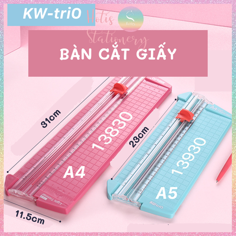 [HOTIS] Bàn cắt giấy A4/A5 KW-triO có thước gấp, dao cắt 2 chiều - Hàng cao cấp - No. 13830 / 13930