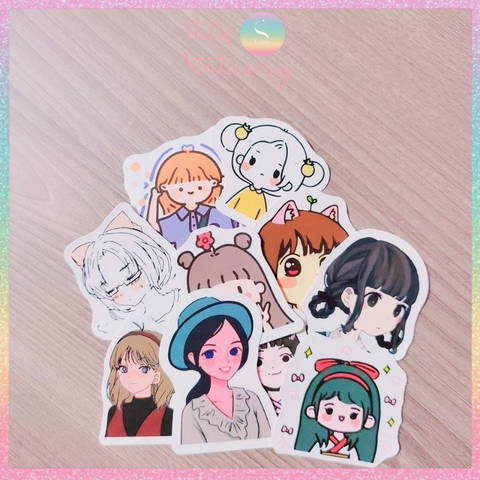 [HOTIS] Set 10 miếng dán Sticker dán mũ bảo hiểm, vali, laptop, điện thoại, 3cm/ cái