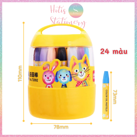 [HOTIS] Bút sáp dầu Deli cho học sinh - Hộp 12/ 18/ 24/ 36 màu