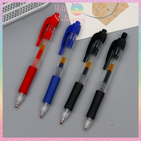 [HOTIS] Bút bi gel, bút gel, bút bi 0.5mm - Xanh/ Đen/ Đỏ - viết êm và mượt