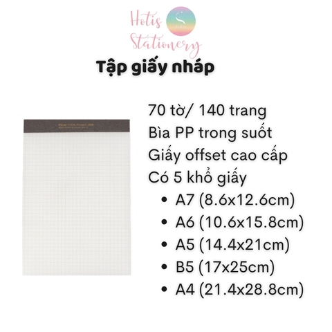 [HOTIS] Tập giấy nháp tiện dụng nhiều kích cỡ