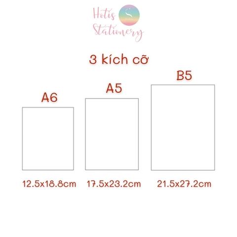[HOTIS] Color Binder - Bìa còng nâu/ đen/ trắng - A6/ A5/ B5/ A4 (Không kèm giấy)