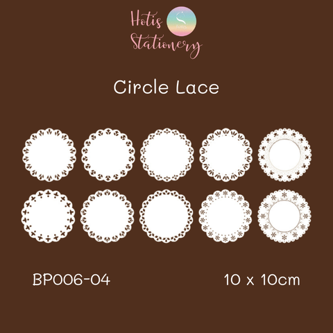 [MIX MẪU] Set giấy ren rỗng vintage trang trí sổ - 10 hình