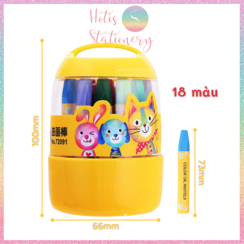 [HOTIS] Bút sáp dầu Deli cho học sinh - Hộp 12/ 18/ 24/ 36 màu