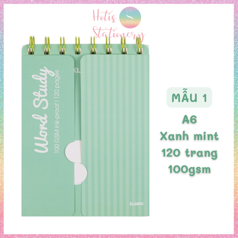 [HOTIS] Sổ học từ vựng Word Study KLong A6 - 120 trang