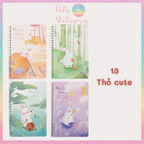 Sổ lò xo A5 kẻ ngang DUMEI sổ tay dễ thương 60 tờ/ 120 trang