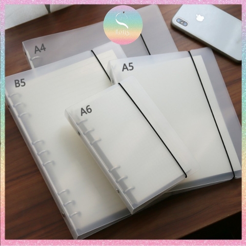 [HOTIS] White Binder - Bìa còng A6/ A5/ B5/ A4 (Không kèm giấy)