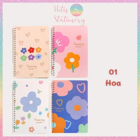 Sổ lò xo A5 kẻ ngang DUMEI sổ tay dễ thương 60 tờ/ 120 trang