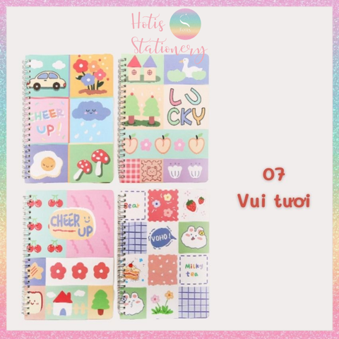 Sổ lò xo A5 kẻ ngang DUMEI sổ tay dễ thương 60 tờ/ 120 trang