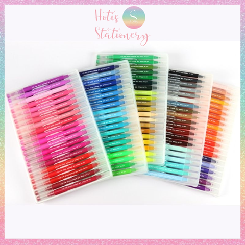 [HOTIS] Bút lông hai đầu nắp trong, tô màu vẽ tranh gốc nước Dual tip brush pen - Bộ 12/24/36 màu