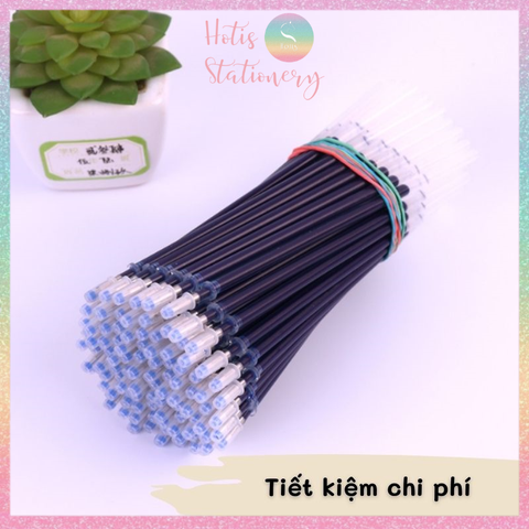 [HOTIS] Combo 10 ruột bút gel thay thế - Ngòi 0.38mm/0.5mm - Xanh/ Đen/ Đỏ