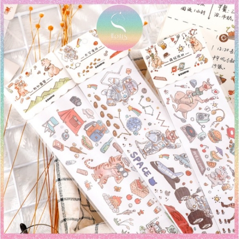 [HOTIS] Sticker hoạt hình sinh hoạt cuộc sống hàng ngày Simple Life