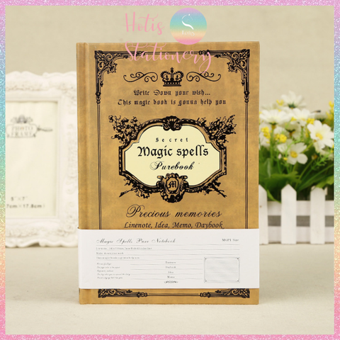 [HOTIS] Sổ tay ma thuật phong cách Châu Âu cổ điển bìa cứng - A5 21.3x14.5cm