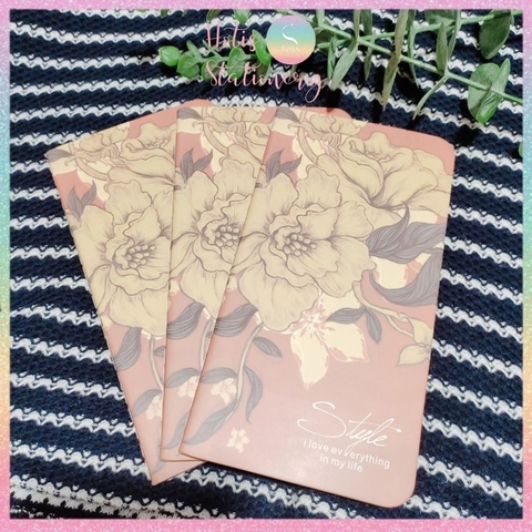 [HOTIS] Sổ tay mini vintage STYLE hoa văn cổ điển giấy kraft nâu - Khổ 17.2x9cm - 48 trang