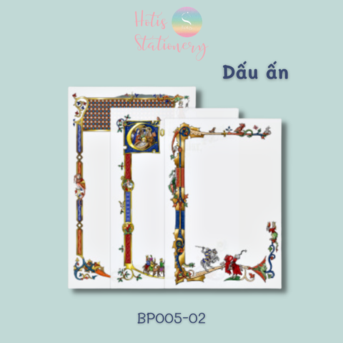 [MIX MẪU] Giấy nền vintage họa tiết khung hoa văn retro - 45 tờ