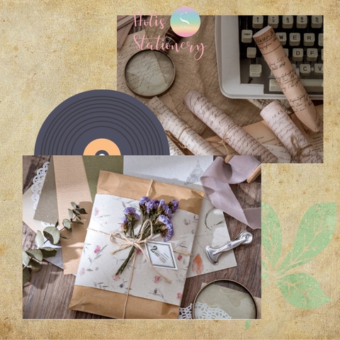 [HOTIS] Giấy nền vintage họa tiết retro - 30 tờ