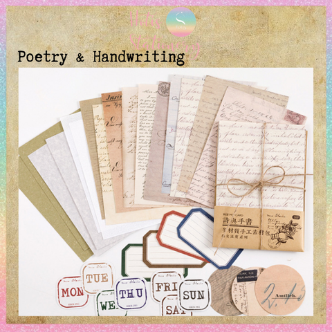 [HOTIS] Giấy nền vintage họa tiết retro - 30 tờ