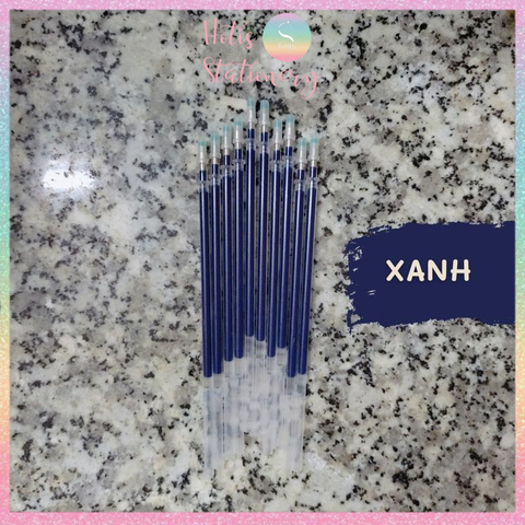 [HOTIS] Combo 10 ruột bút gel thay thế - Ngòi 0.38mm/0.5mm - Xanh/ Đen/ Đỏ