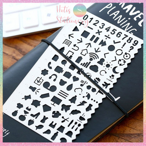 [HOTIS] Thước kim loại rỗng vẽ tranh họa tiết nghệ thuật siêu tiện lợi