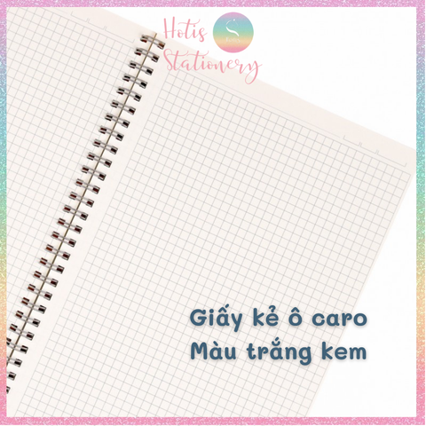 [HOTIS] Sổ lò xo kép KLong Caro B5 200 trang, bìa nhựa - MS576