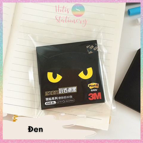 [HOTIS] Tệp 90 tờ giấy note, giấy ghi chú Post-it 3M có keo dính, nhiều màu - 7.6x7.6cm