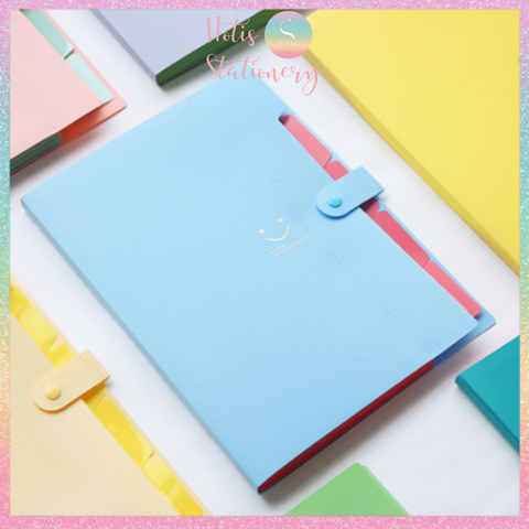 [HOTIS] 18 màu - File đựng tài liệu A4 - 5 ngăn phân trang - File lưu trữ tài liệu, giấy tờ, hồ sơ