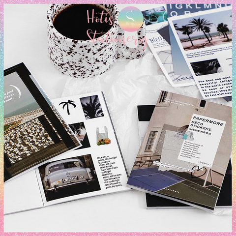 [HOTIS] Sổ sticker phong cảnh trang trí sổ làm bullet journal size A6 - 20 tờ