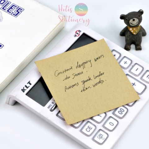 [HOTIS] Giấy ghi chú, giấy note basic trơn - Kraft/ Trắng ngà - 270 tờ