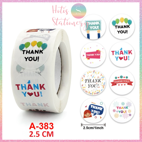 [HOTIS] Sticker Thank You Bigsize, Nhãn dán cám ơn Cỡ lớn 3.8cm/ 5cm - 500 miếng
