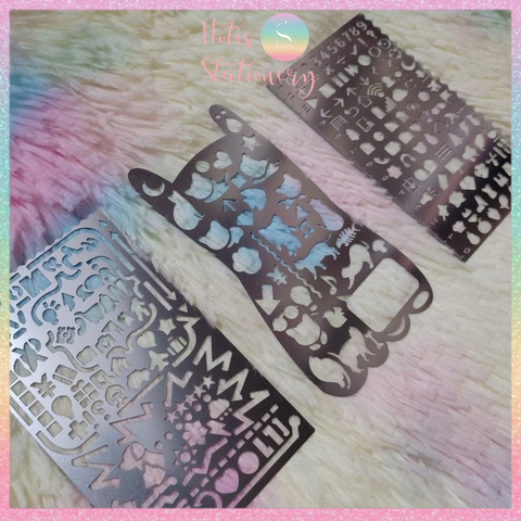 [HOTIS] Thước kim loại rỗng vẽ tranh họa tiết nghệ thuật siêu tiện lợi