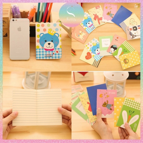 [HOTIS] Combo 10 quyển sổ tay mini ghi chú bỏ túi - Mix nhiều mẫu