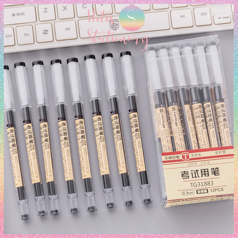 [HOTIS] Bút gel ngòi kim vỏ trong suốt, thiết kế đơn giản, hiện đại