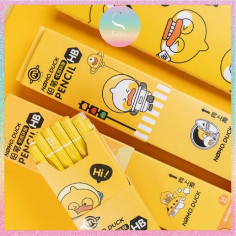 [HOTIS] Set 12 bút chì HB lục giác NOMO DUCK