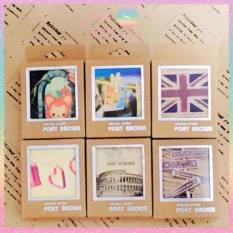 [HOTIS] Postcard PONY BROWN bưu thiếp phong cảnh các quốc gia trên thế giới - Hộp 40 tấm 5.8x7cm