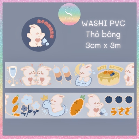 [HOTIS] Washi cuộn PVC động vật dễ thương - Dài 3m